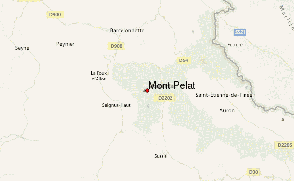 Mont Pelat Location Map