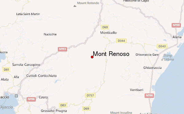 Mont Renoso Location Map