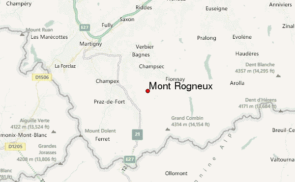 Mont Rogneux Location Map