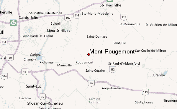 Mont Rougemont Location Map