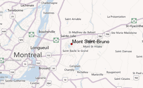 Mont Saint-Bruno Location Map