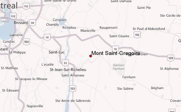 Mont Saint-Grégoire Location Map