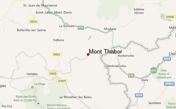 Mont Thabor Location Map