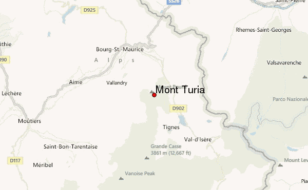 Mont Turia Location Map