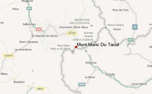 Mont Blanc Du Tacul Mountain Information