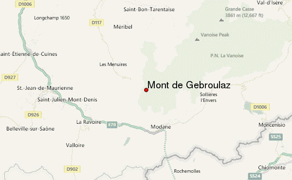 Mont de Gébroulaz Location Map