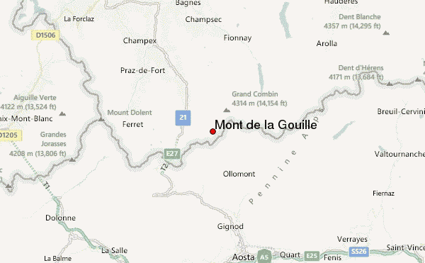 Mont de la Gouille Location Map