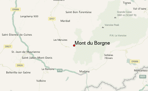 Mont du Borgne Location Map