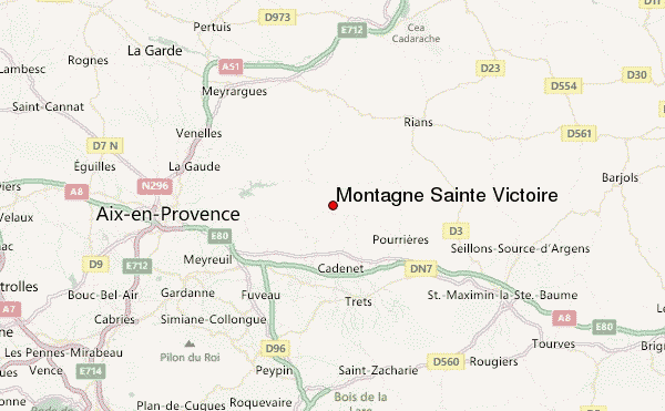 Montagne Sainte Victoire Location Map