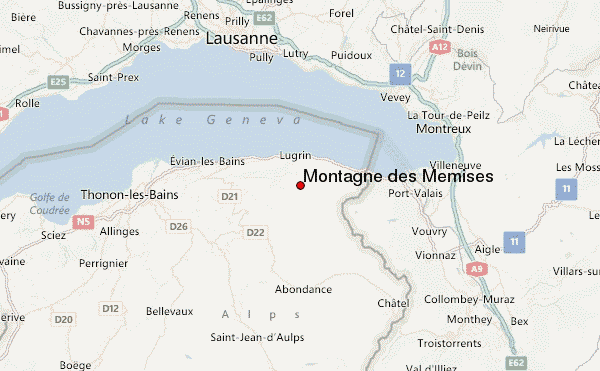 Montagne des Mémises Location Map