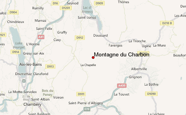 Montagne du Charbon Location Map