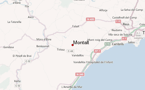 Montalt Location Map