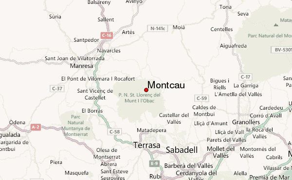 Montcau Location Map