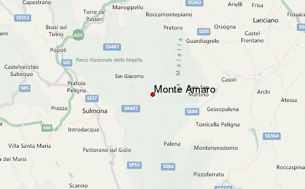Monte Amaro Location Map