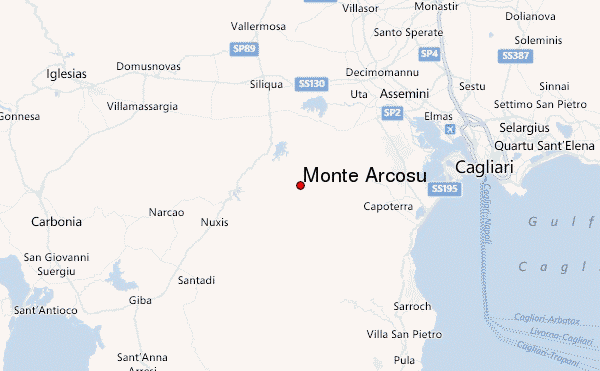Monte Arcosu Location Map
