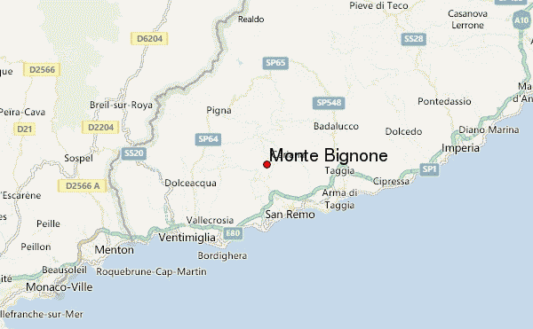 Monte Bignone Location Map