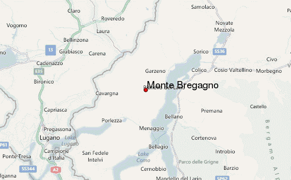 Monte Bregagno Location Map