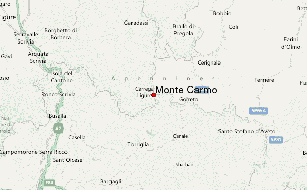 Monte Carmo Location Map