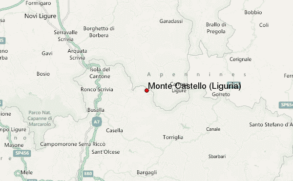 Monte Castello (Liguria) Location Map