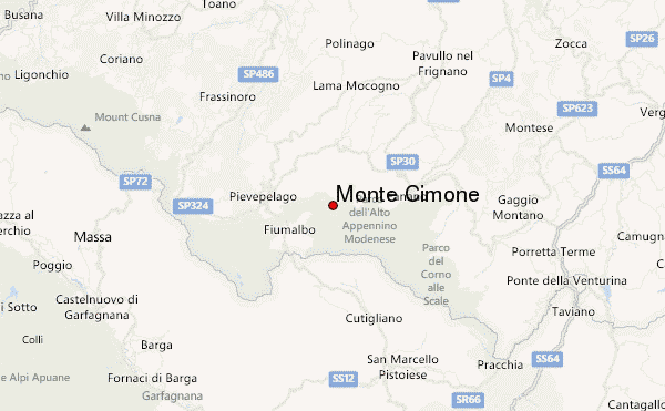 Monte Cimone Location Map
