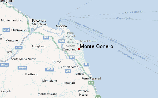 Monte Conero Location Map