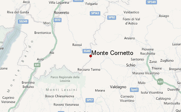 Monte Cornetto Location Map