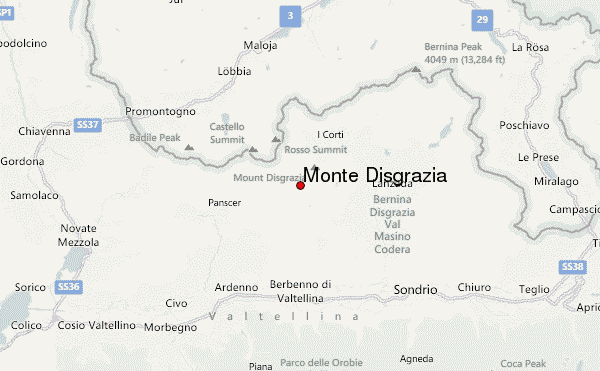Monte Disgrazia Location Map