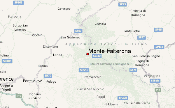 Monte Falterona Location Map