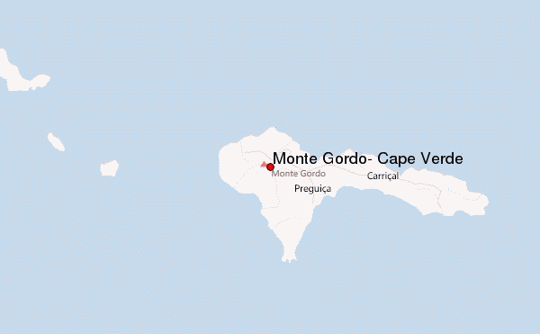 Monte Gordo, Cape Verde Location Map