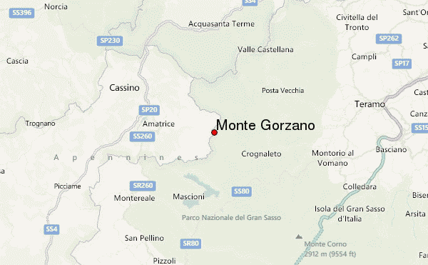 Monte Gorzano Location Map