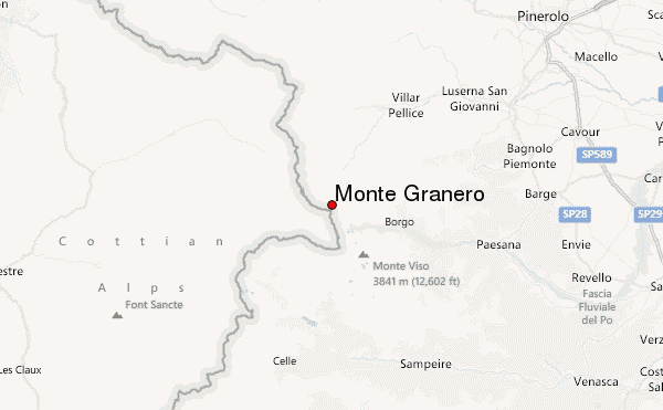 Monte Granero Location Map