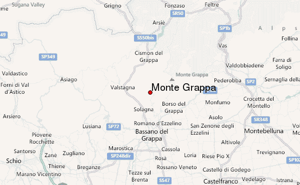 Monte Grappa Location Map