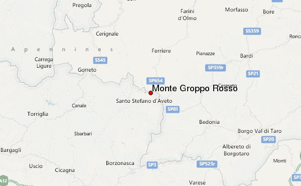 Monte Groppo Rosso Location Map