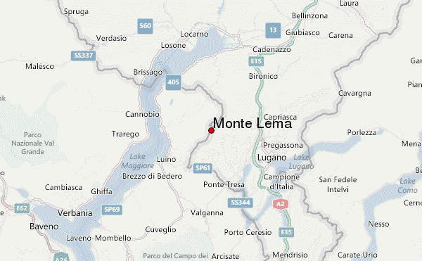 Monte Lema Location Map