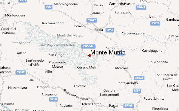 Monte Mutria Location Map