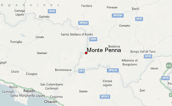 Monte Penna Location Map