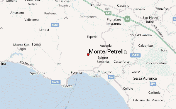 Monte Petrella Location Map