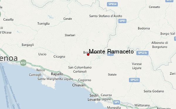 Monte Ramaceto Location Map