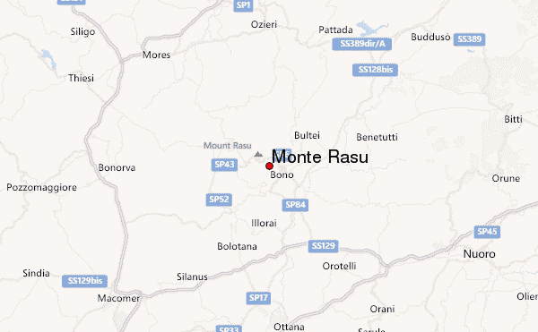 Monte Rasu Location Map