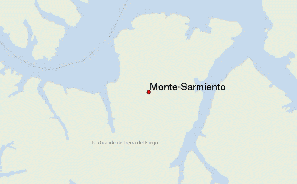 Monte Sarmiento Location Map