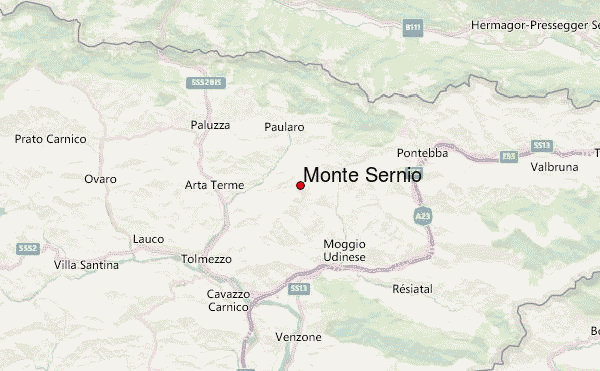 Monte Sernio Location Map