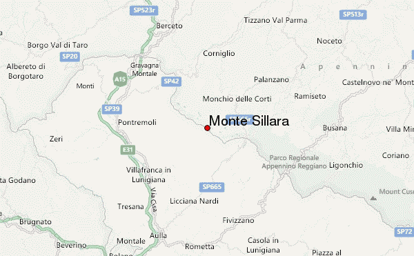 Monte Sillara Location Map