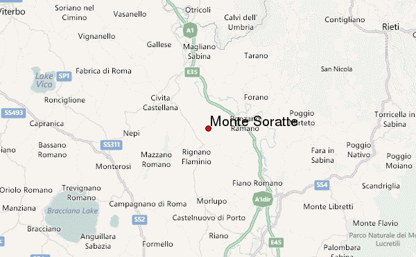 Monte Soratte Location Map