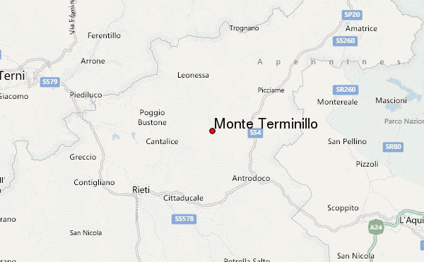 Monte Terminillo Location Map