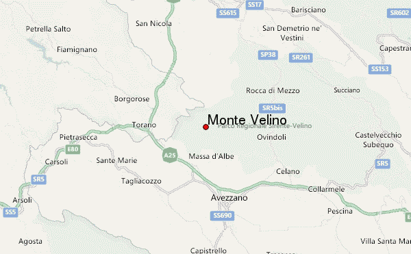 Monte Velino Location Map