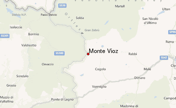 Monte Vioz Location Map