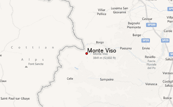 Monte Viso Location Map