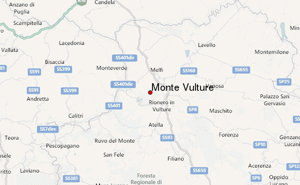Monte Vulture Location Map