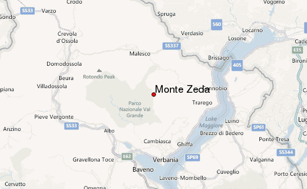 Monte Zeda Location Map