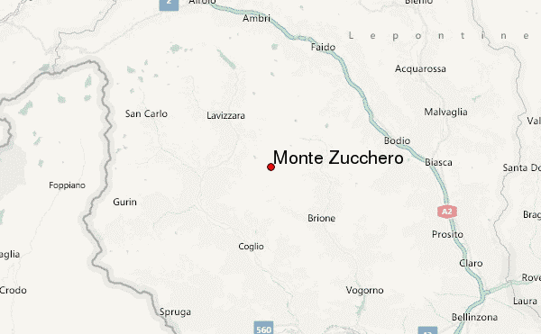Monte Zucchero Location Map